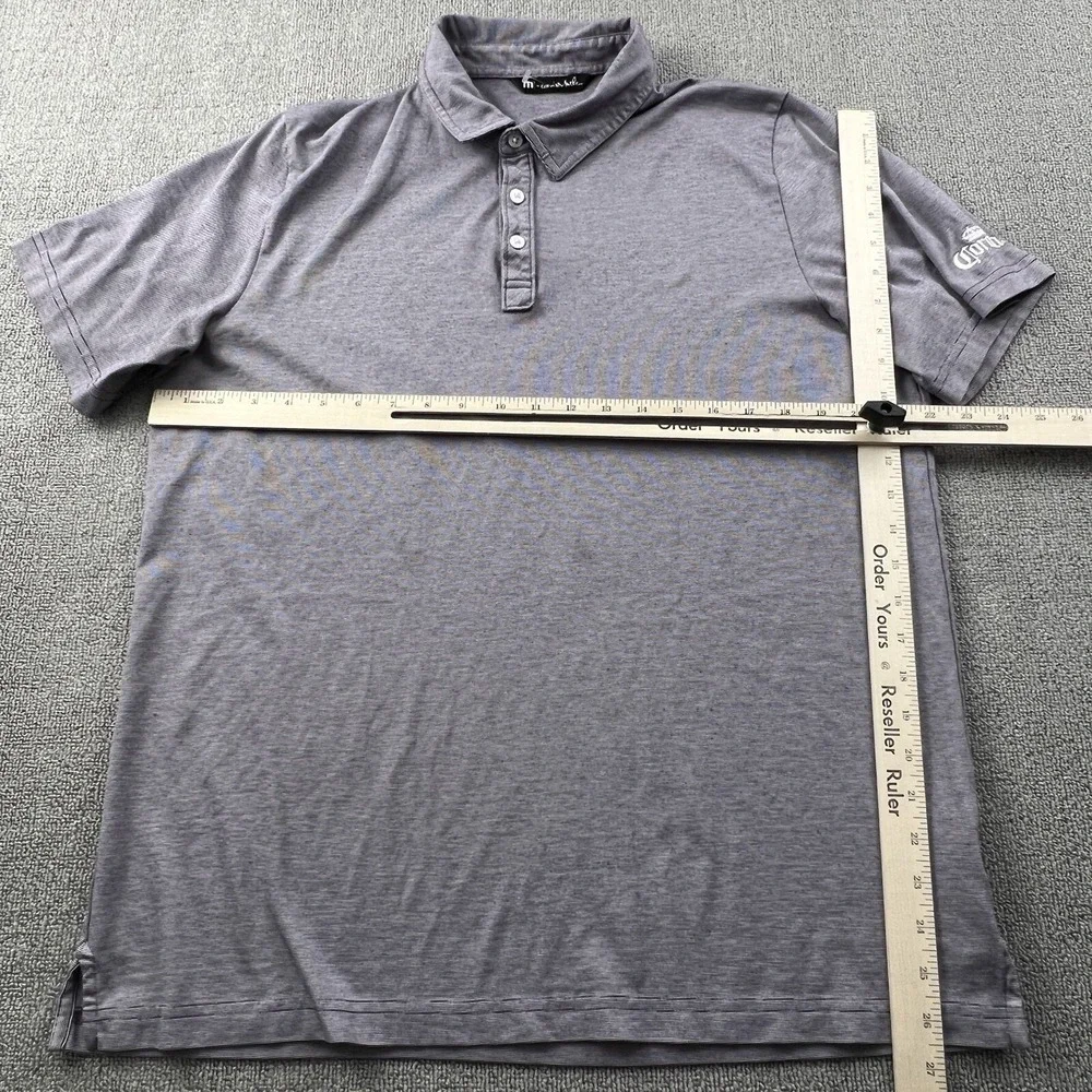 Travis Mathew Polo Shirt Adult Extra Large Striped Short Sleeve Golf Casual Men
